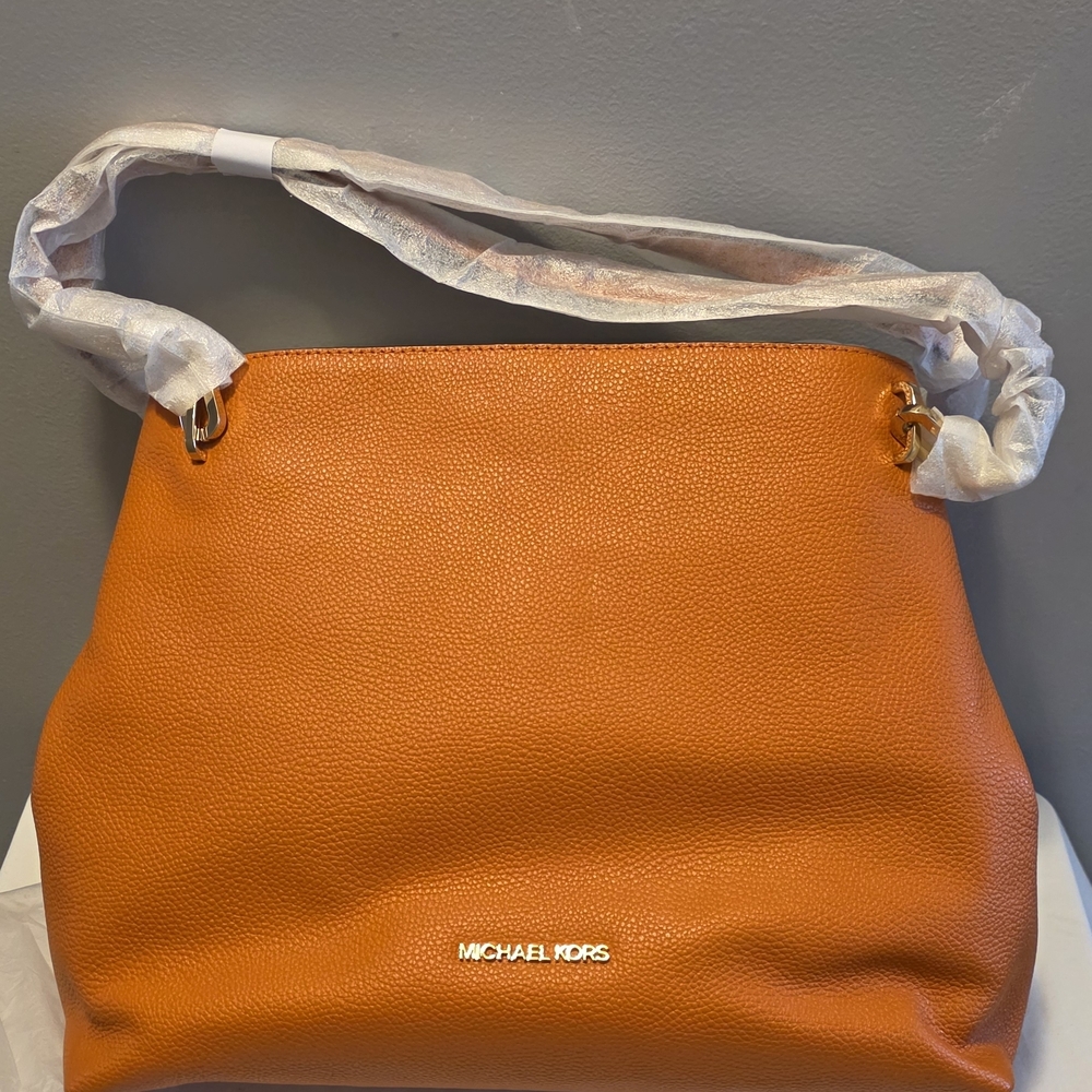BRAND NEW Michael Kors Tangerine Orange Leather Bag